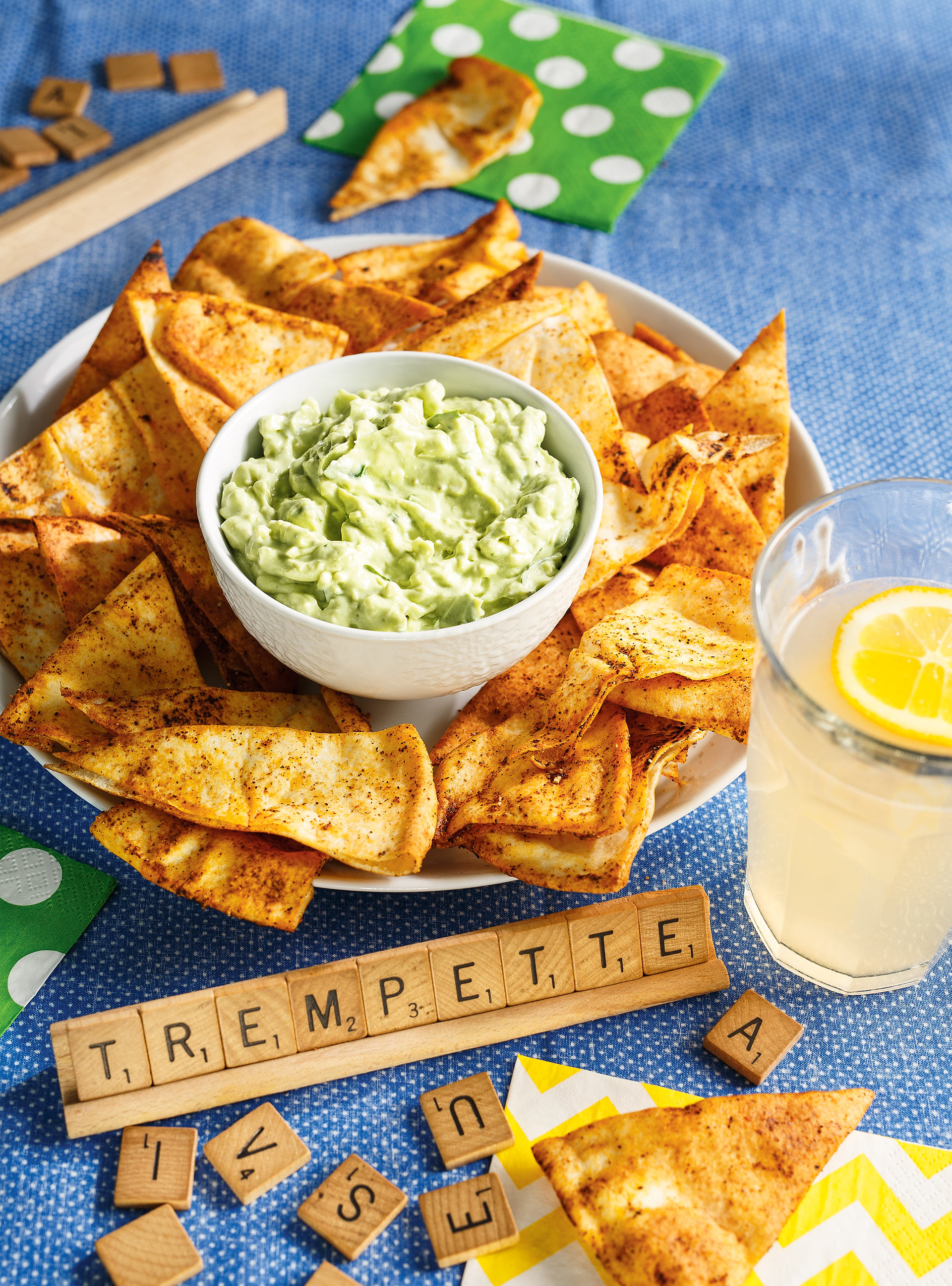 Trempette à l’avocat et au fromage en grains